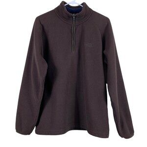 The North Face Men’s Brown Waffle Fleece 1/4 Zip Pullover - Size Medium